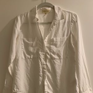 Simple white button down